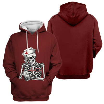 Funny Call Light Silencer Skeleton T-Shirt, Bedside Nurse Tee for Nurses and CNAs