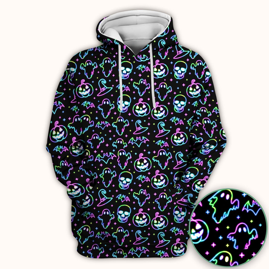 Pumpkin Skull Spooky Print Scrub Top, Comfortable Scrubs for Nurses