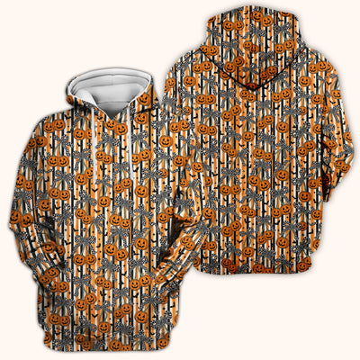 Halloween Bow Stripe Print Scrub Top, Comfortable Scrubs for Nurses