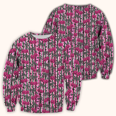 Halloween Bow Stripe Print Scrub Top, Comfortable Scrubs for Nurses