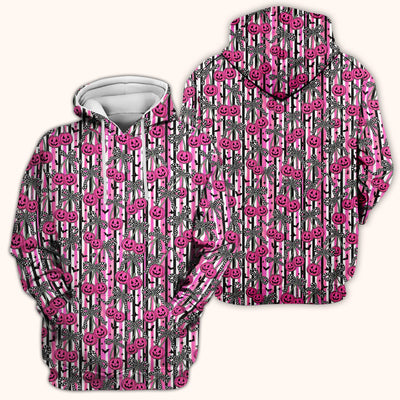 Halloween Bow Stripe Print Scrub Top, Comfortable Scrubs for Nurses