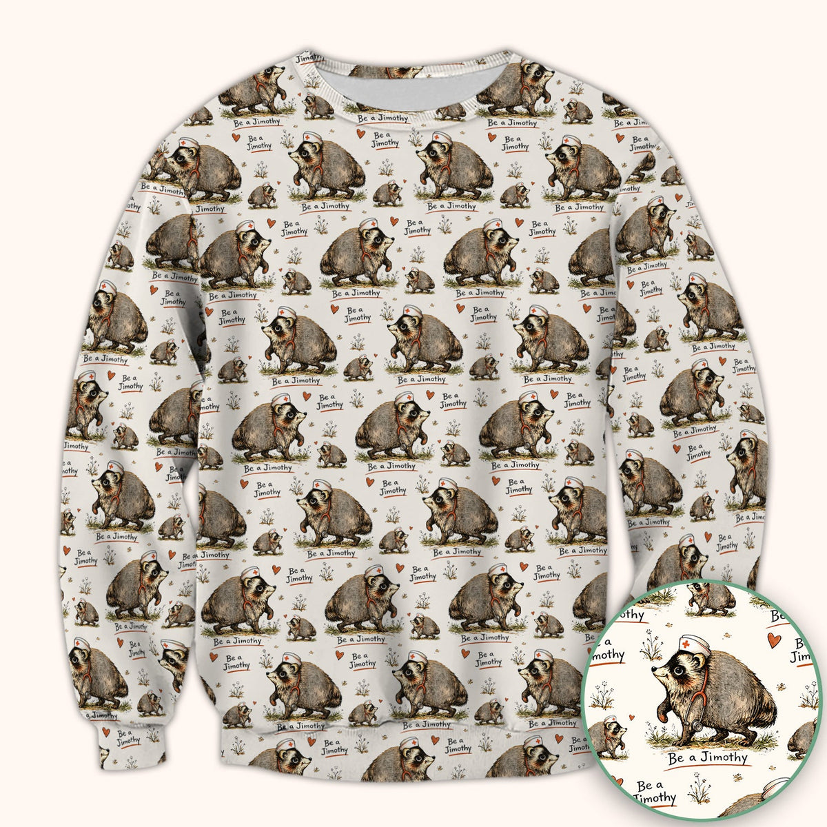 Funny Be A Jimothy Opossum Nurse Scrub Top, Comfortable Scrubs for Nurses