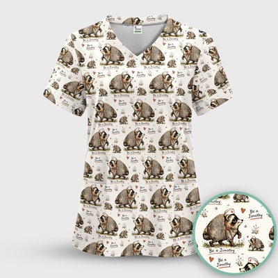 Funny Be A Jimothy Opossum Nurse Scrub Top, Comfortable Scrubs for Nurses
