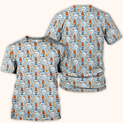 Funny Halloween Stick Or Treat Mummy Nurse Scrub Top, Comfortable Scrubs for Nurses