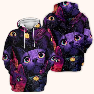 Colorful Neon Cat Faces Scrub Top, Comfortable Scrubs for Nurses