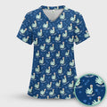 Funny Gobble Gobble Nurse Turkey Scrub Top, Comfortable Scrubs for Nurses