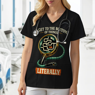 Funny Endoscopy Nurse Quote Scrub Top, Comfortable Scrubs for Nurses