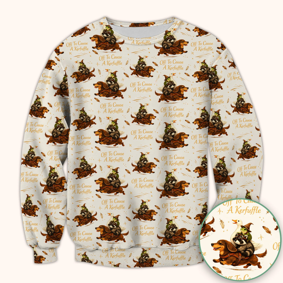 Funny Halloween Off To Cause A Kerfuffle Pattern Scrub Top, Comfortable Scrubs for Nurses