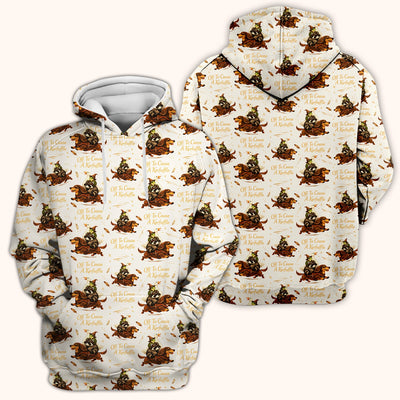 Funny Halloween Off To Cause A Kerfuffle Pattern Scrub Top, Comfortable Scrubs for Nurses