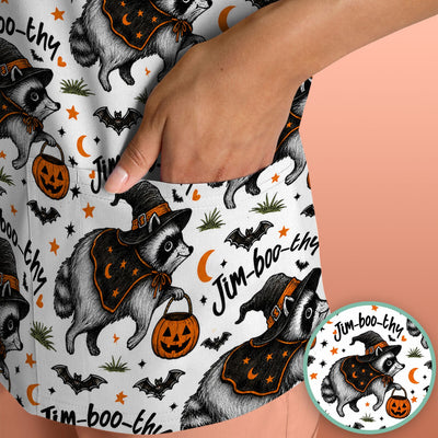 Funny Jim Boo Thy Raccoon Scrub Top, Comfortable Scrubs for Nurses