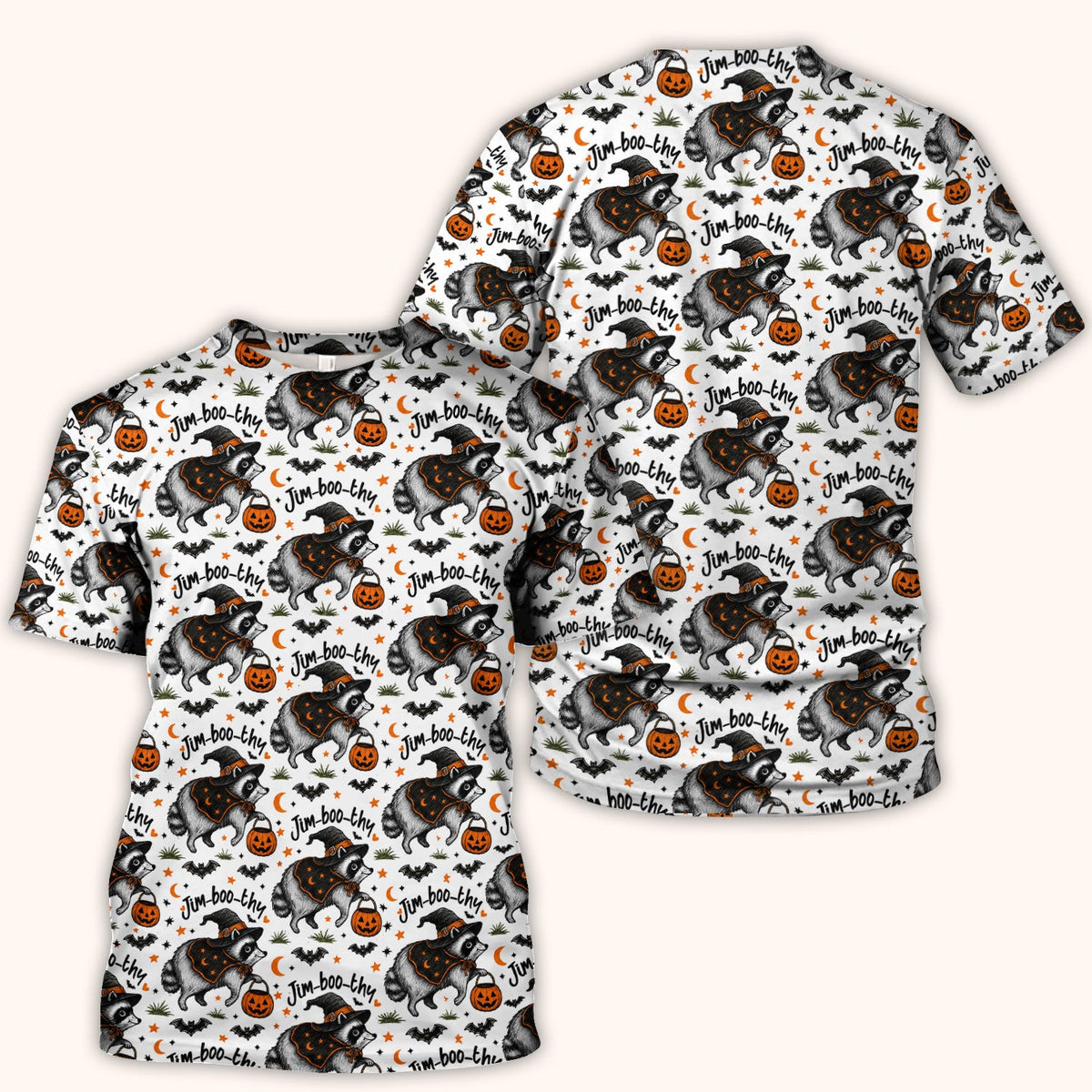 Funny Jim Boo Thy Raccoon Scrub Top, Comfortable Scrubs for Nurses