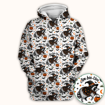 Funny Jim Boo Thy Raccoon Scrub Top, Comfortable Scrubs for Nurses