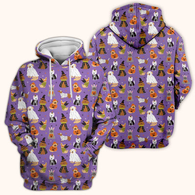 Cute Halloween Costume Dogs Scrub Top, Comfortable Scrubs for Nurses