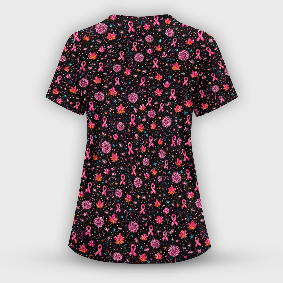 Meaningful Breast Cancer Awareness Skeleton Scrub Top, Comfortable Scrubs for Nurses