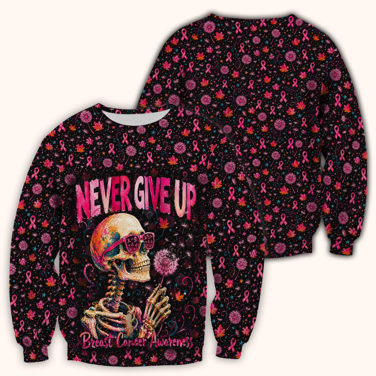 Meaningful Breast Cancer Awareness Skeleton Scrub Top, Comfortable Scrubs for Nurses