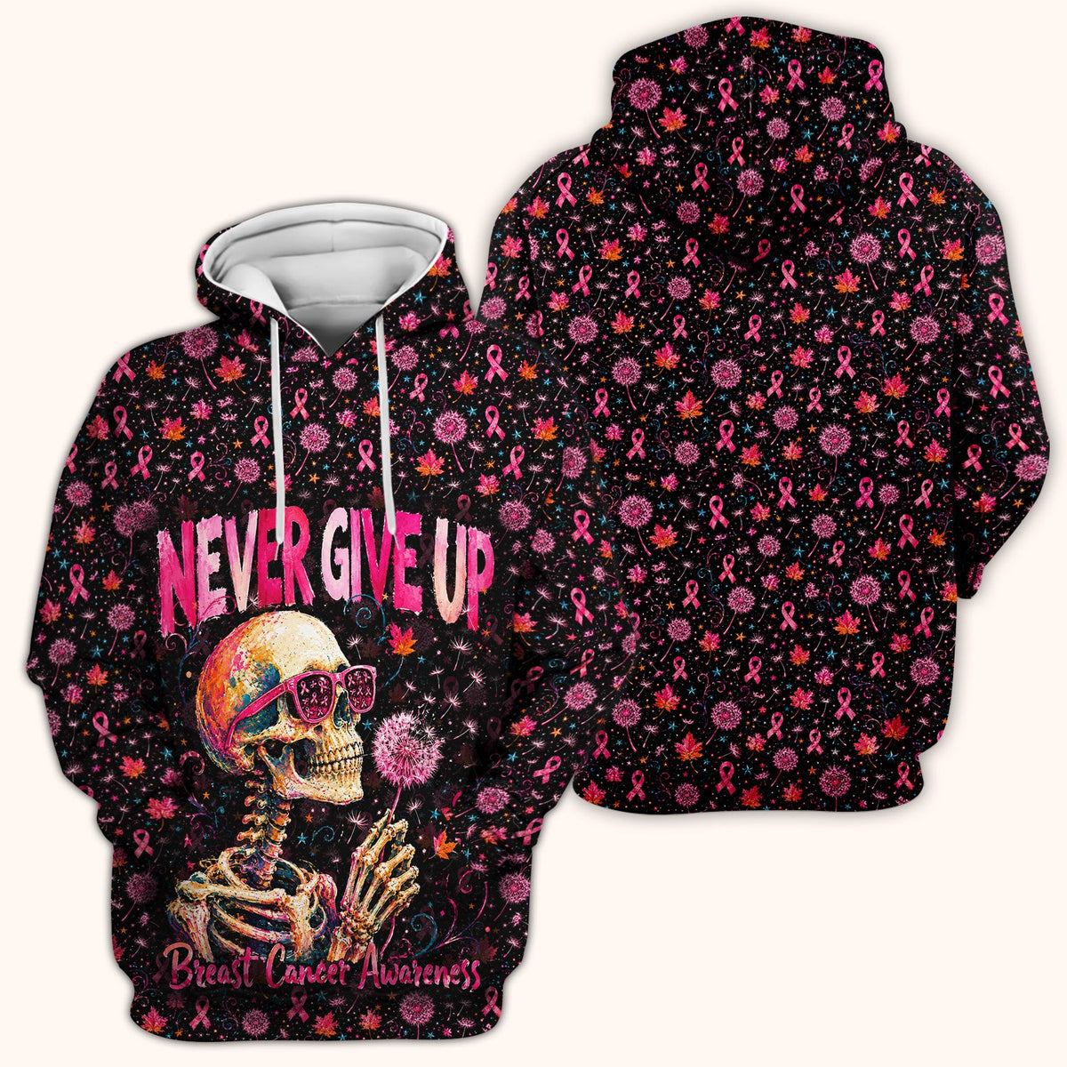 Meaningful Breast Cancer Awareness Skeleton Scrub Top, Comfortable Scrubs for Nurses