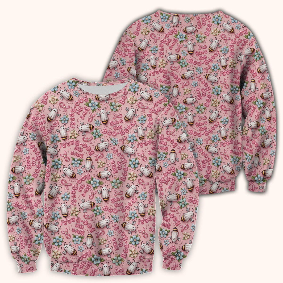 Save The Boo-Bees with Ribbon Scrub Top, Comfortable Scrubs for Nurses