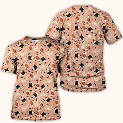 Halloween Goose with Pumpkin Bat Pattern Scrub Top, Comfortable Scrubs for Nurses