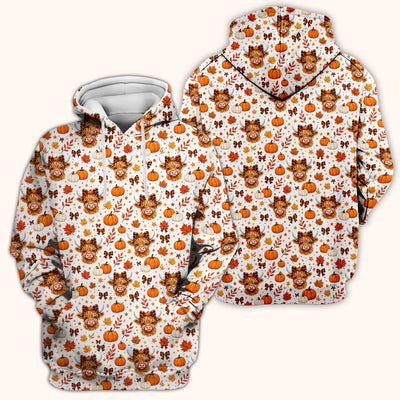 Cute Fall Highland Cow Scrub Top, Comfortable Scrubs for Nurses