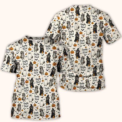 Spooky And Feral Halloween Raccoon Scrub Top, Comfortable Scrubs for Nurses