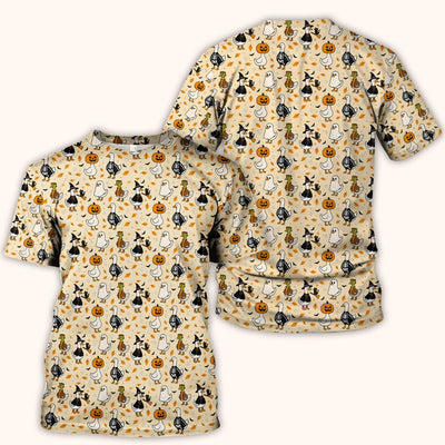 Spooky Halloween Goose Scrub Top, Comfortable Scrubs for Nurses