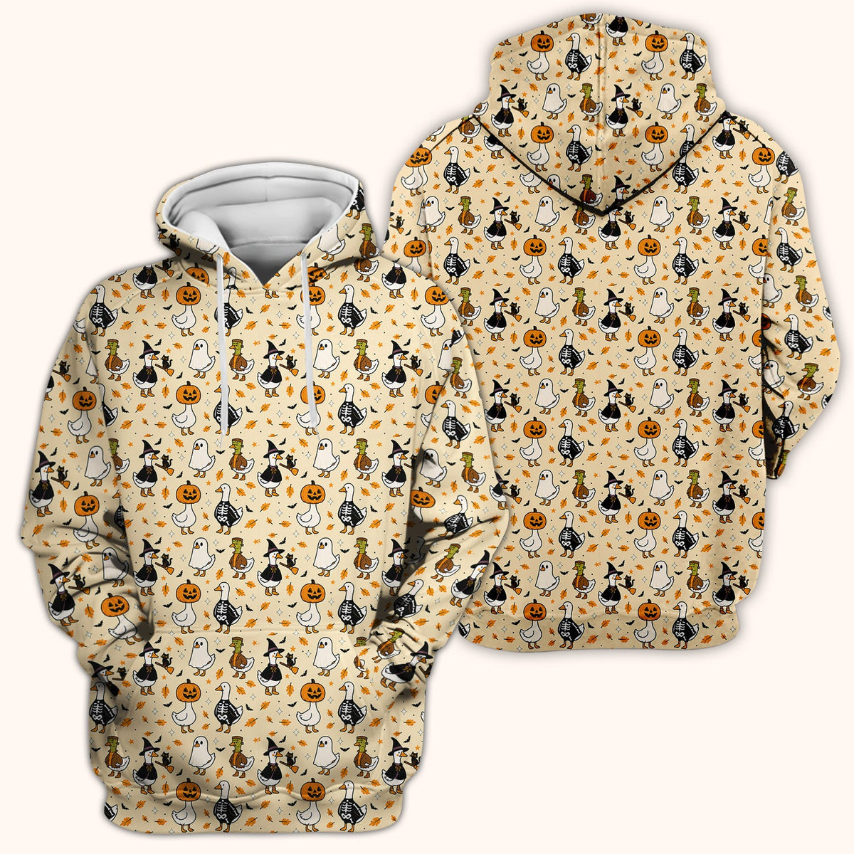 Spooky Halloween Goose Scrub Top, Comfortable Scrubs for Nurses