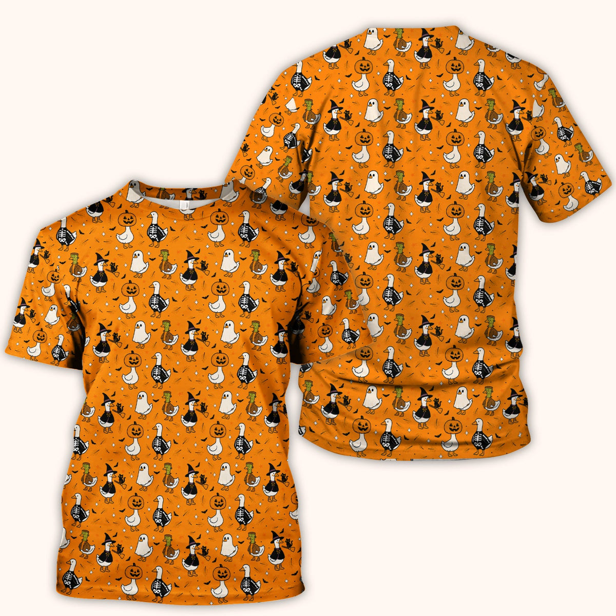 Spooky Halloween Goose Scrub Top, Comfortable Scrubs for Nurses