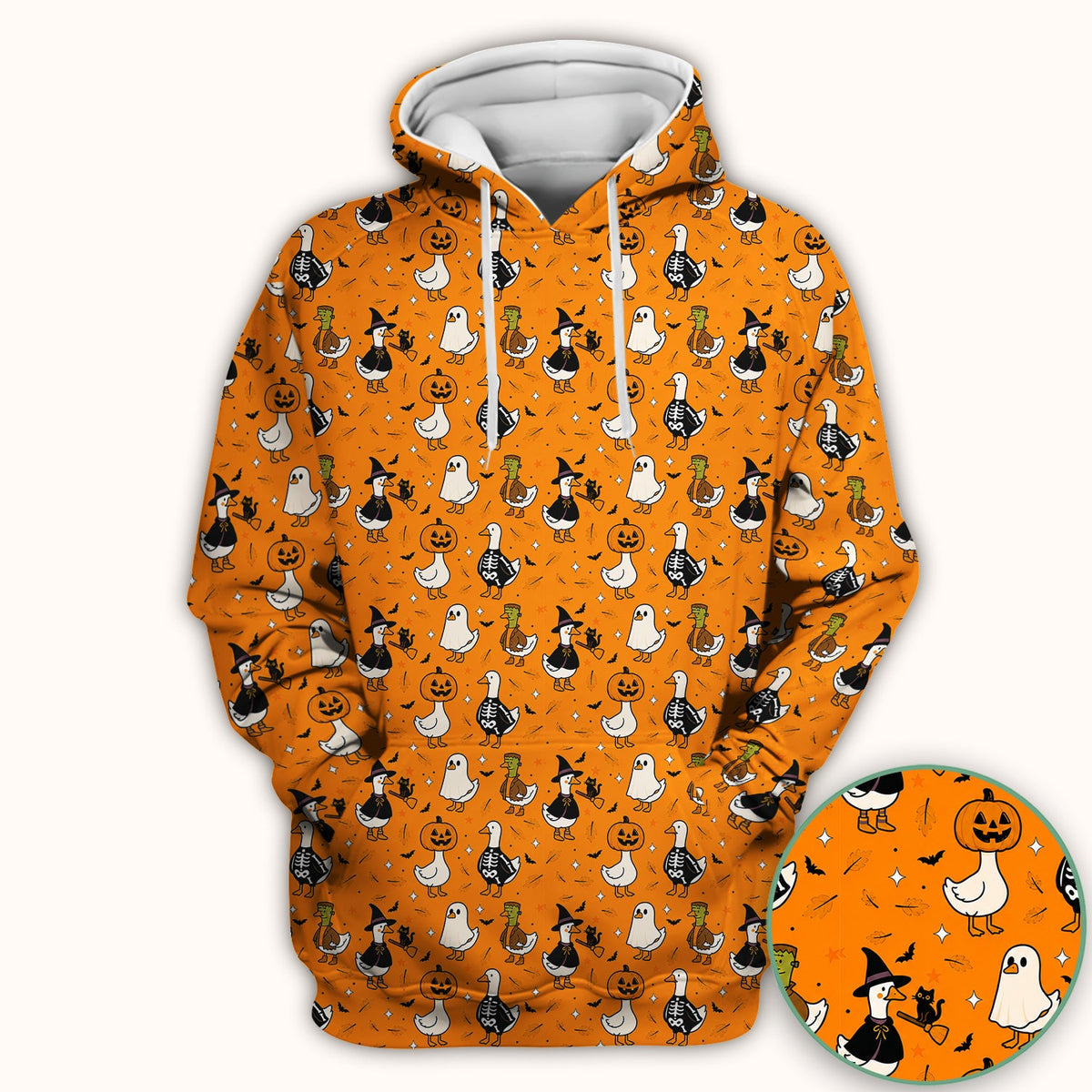 Spooky Halloween Goose Scrub Top, Comfortable Scrubs for Nurses