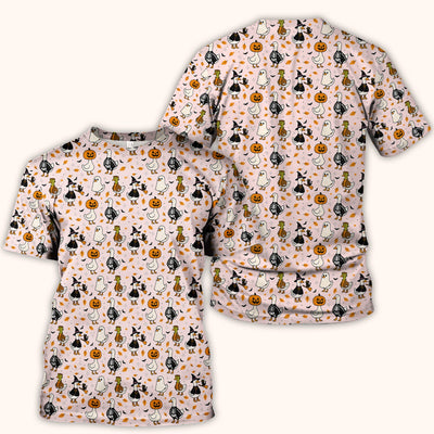 Spooky Halloween Goose Scrub Top, Comfortable Scrubs for Nurses