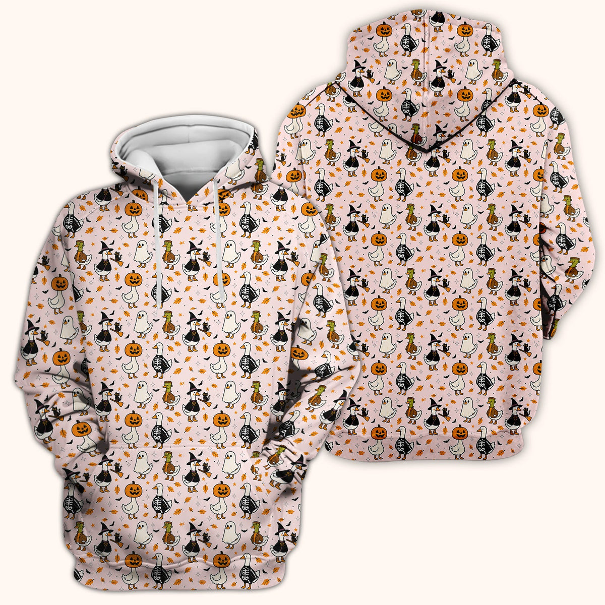 Spooky Halloween Goose Scrub Top, Comfortable Scrubs for Nurses
