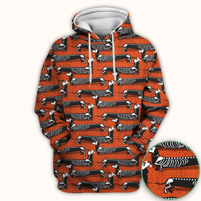 X-Ray Dachshund Skeleton Scrub Top, Comfortable Scrubs for Nurses