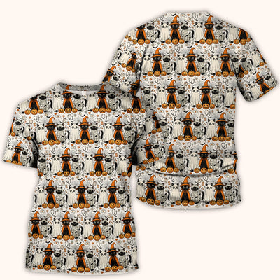 Spooky Halloween Costume Cats Scrub Top, Comfortable Scrubs for Nurses