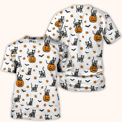 Skeleton Cat Pattern Scrub Top, Comfortable Scrubs for Nurses