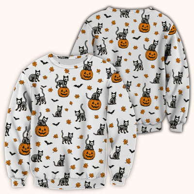 Skeleton Cat Pattern Scrub Top, Comfortable Scrubs for Nurses