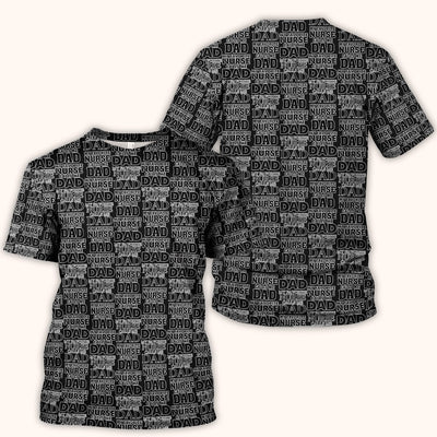 Favorite Nurse Calls Dad Pattern Scrub Top, Comfortable Scrubs for Nurses