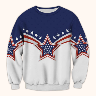 Patriotic American Flag Star Pattern Scrub Top, Comfortable Scrubs for Nurses