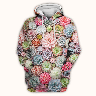 Cute Pastel Succulent Blossom Pattern Scrub Top, Comfortable Scrubs for Nurses