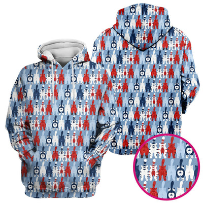 Colorful Patriotic Cat Tail Pattern Scrub Top, Comfortable Scrubs for Nurses