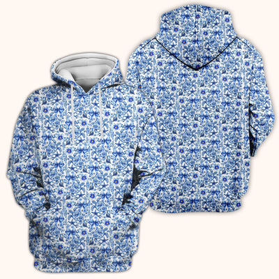 Cute Coastal Turtle Bow Pattern Scrub Top, Comfortable Scrubs for Nurses