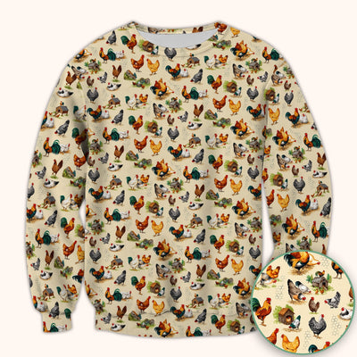 Farm Chicken Rooster Coop Pattern Scrub Top, Comfortable Scrubs for Nurses