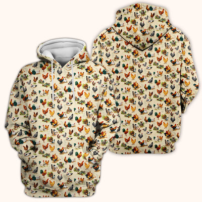 Farm Chicken Rooster Coop Pattern Scrub Top, Comfortable Scrubs for Nurses