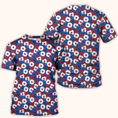 Daisy Rose Floral Pattern Scrub Top, Comfortable Scrubs for Nurses