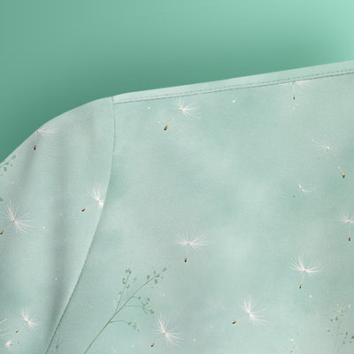 Dandelion Wishes Ladybug Meadow Pattern Scrub Top, Comfortable Scrubs for Nurses