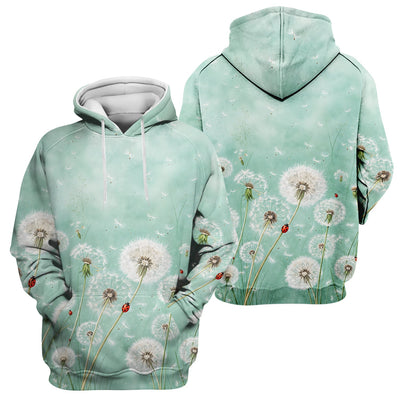 Dandelion Wishes Ladybug Meadow Pattern Scrub Top, Comfortable Scrubs for Nurses
