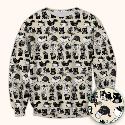 Black Cat Halloween Doodle Pattern Scrub Top, Comfortable Scrubs for Nurses