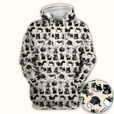 Black Cat Halloween Doodle Pattern Scrub Top, Comfortable Scrubs for Nurses