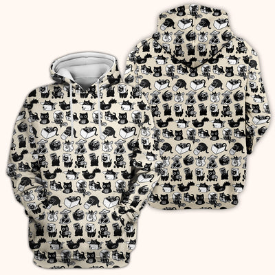 Black Cat Halloween Doodle Pattern Scrub Top, Comfortable Scrubs for Nurses