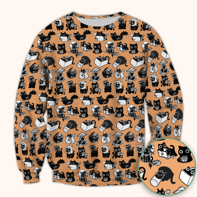 Black Cat Halloween Doodle Pattern Scrub Top, Comfortable Scrubs for Nurses