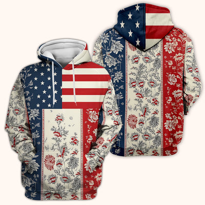 Patriotic Nurse Flag Patchwork Pattern Scrub Top, Comfortable Scrubs for Nurses