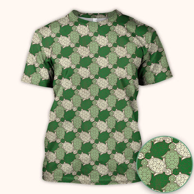 Green Sea Turtle Shell Pattern Scrub Top, Comfortable Scrubs for Nurses